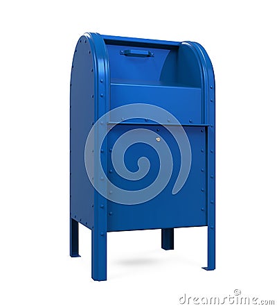 Blue Mail Box Stock Photo