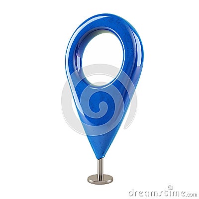 Blue location pin pointing showing navigation and position Stock Photo