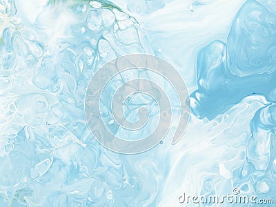 Blue marble abstract hand painted background Stock Photo