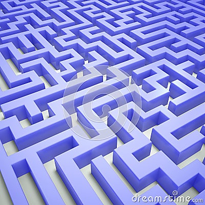 Blue maze Stock Photo