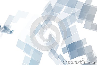 Blue Mechanical Tech Blocks Stock Photo