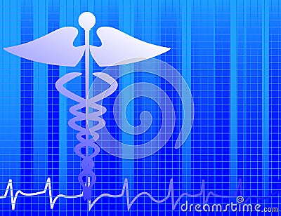 Blue medical background Vector Illustration