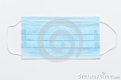 Blue Medical Disposable Face Mask Stock Photo