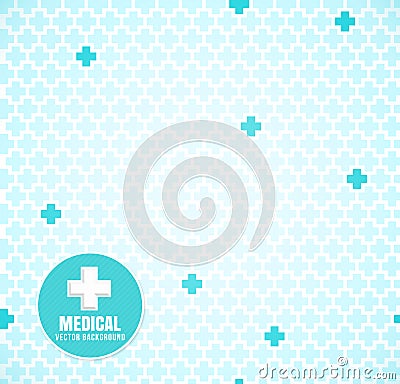 Blue medical pattern Vector Illustration