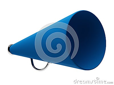 Blue megaphone Stock Photo