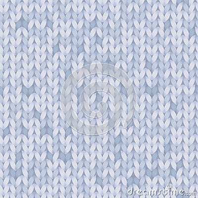 Blue melange knitted fabric seamless pattern, vector Vector Illustration