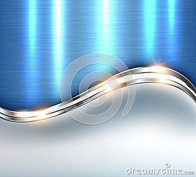 Blue metallic background Vector Illustration