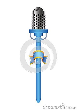 Blue mic Stock Photo