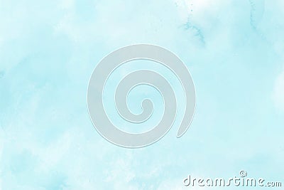 Blue mint watercolor brush paint background Stock Photo