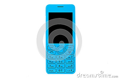 Blue mobile phone Stock Photo