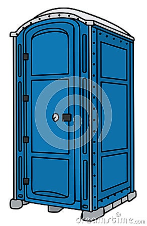 Blue mobile toilet Vector Illustration