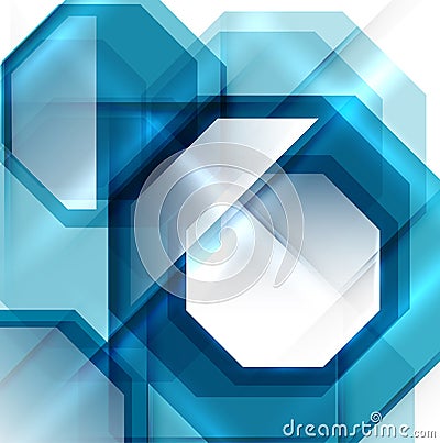 Blue modern geometric abstract background Vector Illustration