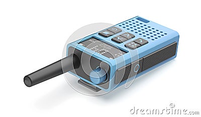 Blue modern handheld transceiver Stock Photo