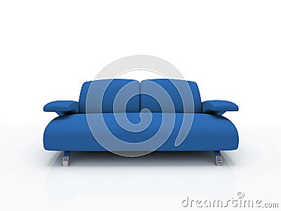 Blue modern sofa Stock Photo