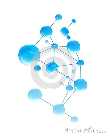 Blue molecule Vector Illustration