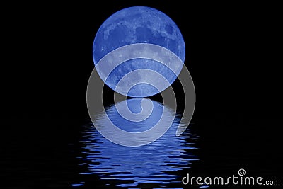 Blue moon Stock Photo