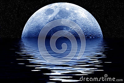 Blue moon Stock Photo