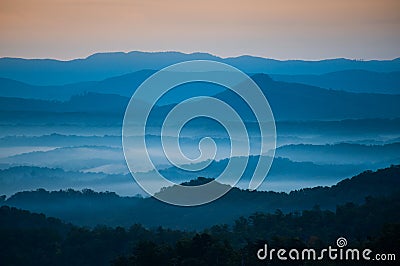 Blue Morning Stock Photo