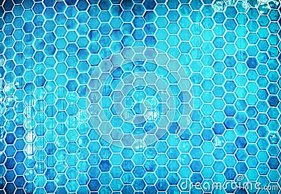 Blue mosaic swimming pool background Stock Photo