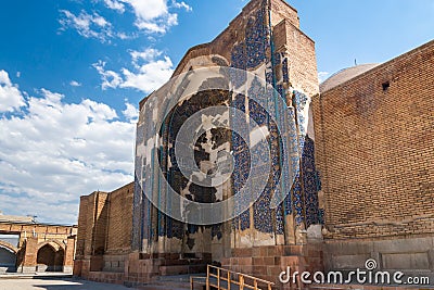 Blue Mosque Goy Machid in Tabriz, Iran. Stock Photo