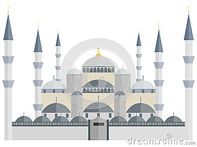 The Blue Mosque. Turkey. Istanbul Vector Illustration