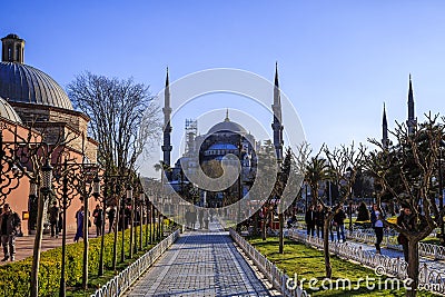 Istanbul/Turkey-04.03.2019:Blue Mosque, Sultanahmet Editorial Stock Photo