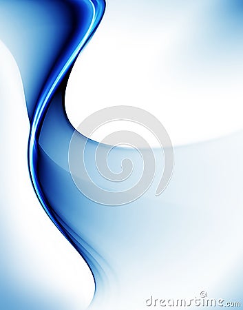 Blue motion, flowing energy Cartoon Illustration