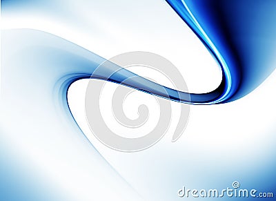 Blue motion, flowing energy Cartoon Illustration