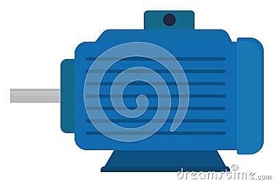 Blue motor, icon Vector Illustration