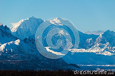 Blue Mount Hunter on Sunny Day. Alaska, USA Stock Photo