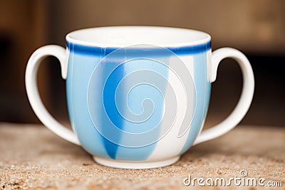 A blue mug. Tranquil Serenity. A Captivating Blue Mug. Generative AI Stock Photo