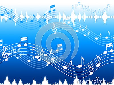 Blue Music Background Means Soul Jazz Or Blues Stock Photo