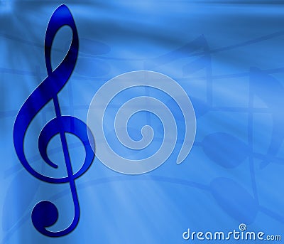 Blue Music Banner Stock Photo