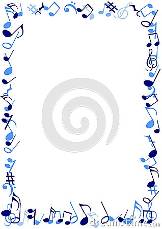 Blue Music frame Stock Photo