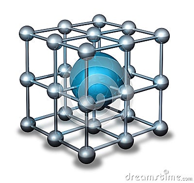 Blue nanoparticle atom Stock Photo