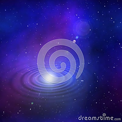 Blue nebula ripples light Stock Photo