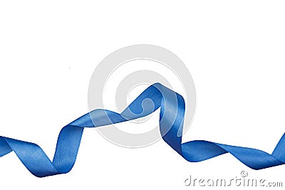 Blue New Year festive ribbon Stock Photo