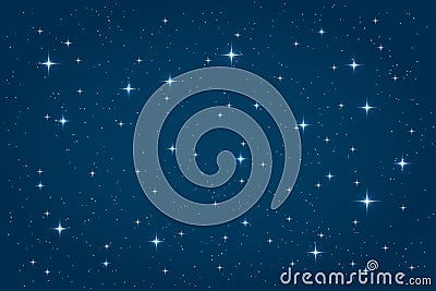 Blue night starry background Vector Illustration