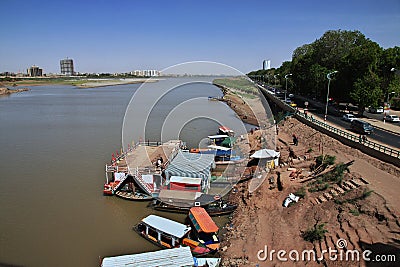 The Blue Nile River, Khartoum, Sudan Stock Photo