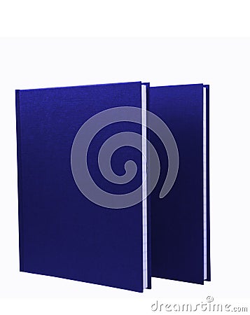 Blue notepads isolated Stock Photo