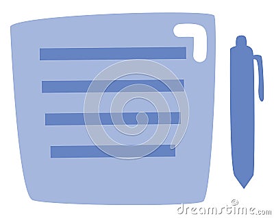 Blue notes, icon Vector Illustration