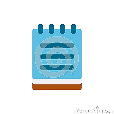 Blue notes modern icon Vector Illustration