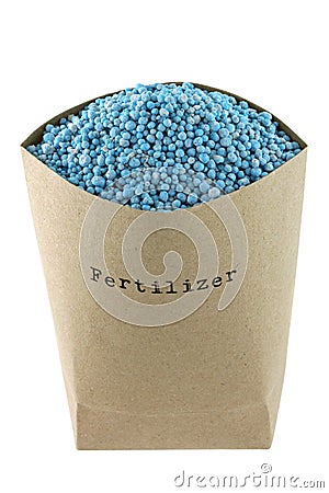 Blue NPK compound Fertilizer Stock Photo