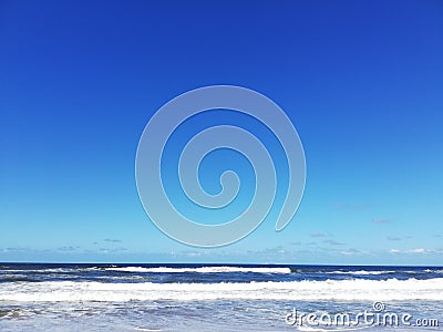 Blue ocean infinite sky Stock Photo