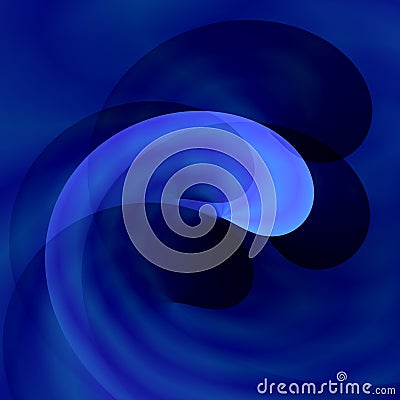 Blue ocean water. Wavy flow. Outdoor fun sign. Bath drain. Wave energy. Weather art. Splash wave design. Drop shape pattern. Stock Photo