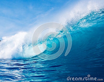 Blue Ocean Wave Stock Photo