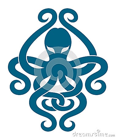Blue octopus Vector Illustration