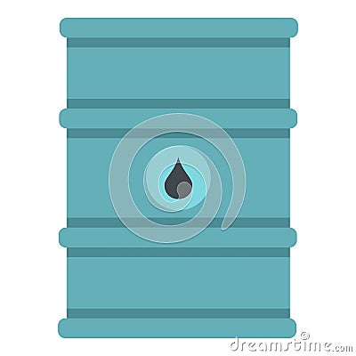 Blue oil barrel icon isolated Vector Illustration