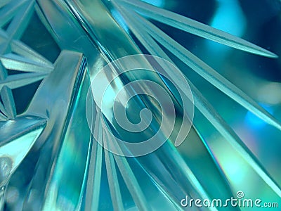 Blue Opaque Ice Crystal Glass Stock Photo