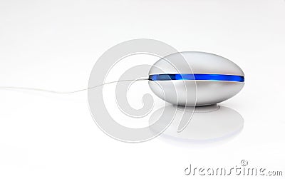 Blue Optical mouse Stock Photo